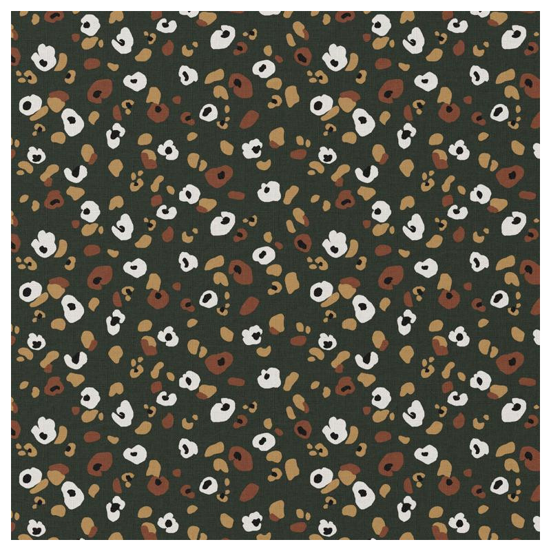 Printed Cotton LYAD Charcoal / Tawny